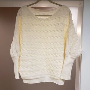 Cream Boatneck Women's Sweater